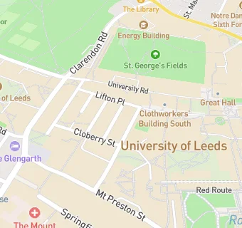 map for University Of Leeds (Refectory)