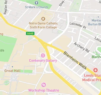 map for Leeds Student Pharmacy