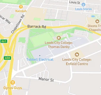 map for Leeds Thomas Danby