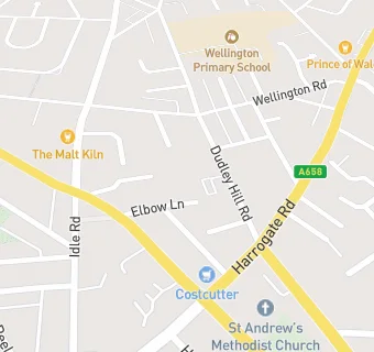 map for Moorside Surgery