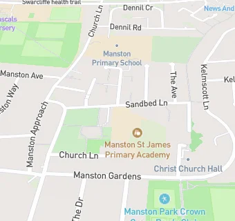 map for Manston St James Church of England Primary School