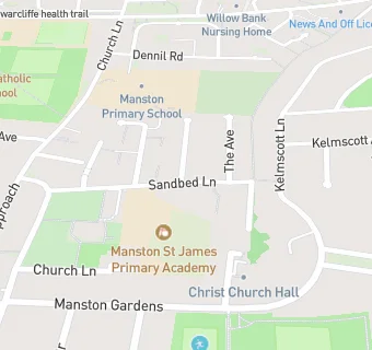 map for Manston St James C Of E Primary Academy