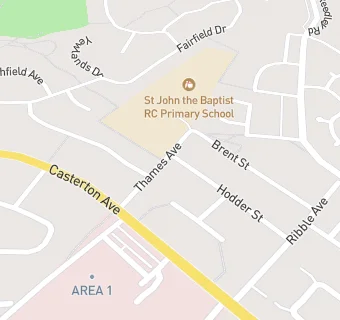 map for St John The Baptist RC Primary School