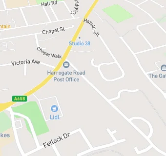 map for Harrogate Road Post Office