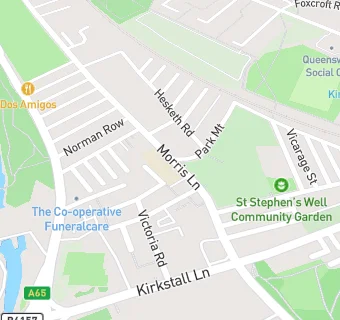 map for Kirkstall St Stephen's Church of England (VA) Primary School