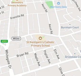 map for St Kentigern's Catholic Primary School