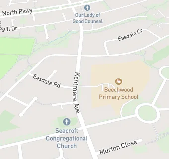 map for Beechwood Primary School