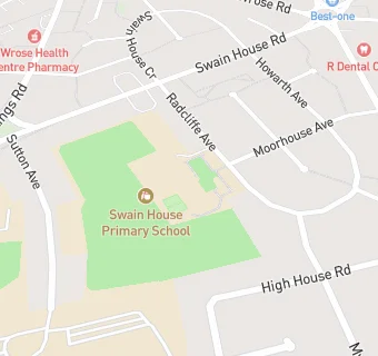 map for Swain House Middle School