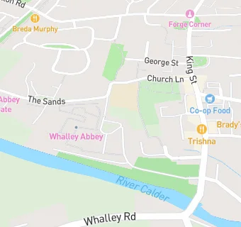 map for Whalley Abbey