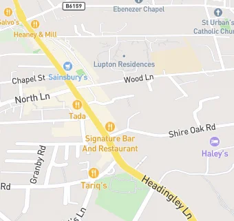 map for Fat Hippo Headingley