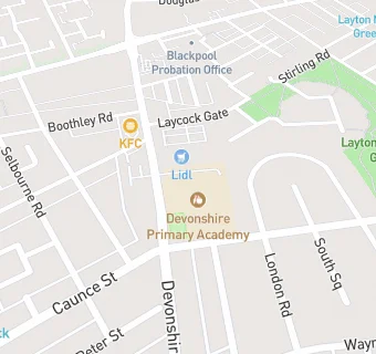 map for Devonshire Academy  (Devonshire County Primary School)