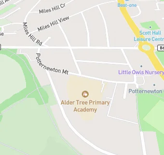 map for Alder Tree Primary Academy