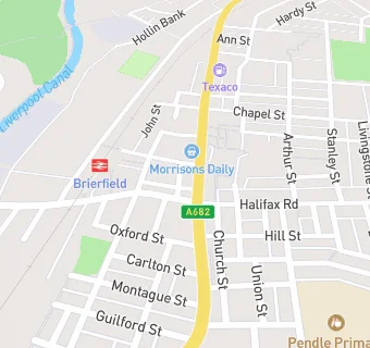 map for Brierfield Late Night Pharmacy