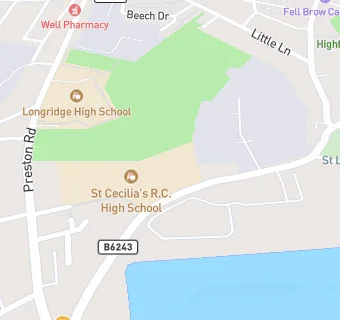 map for St Cecilia's RC High School