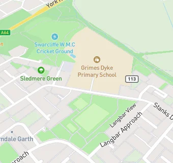 map for Grimes Dyke Primary School