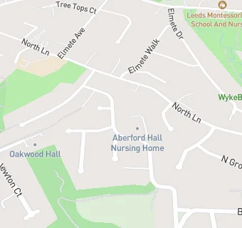 map for Aberford Hall Nursing Home - HC-One