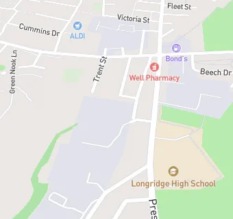 map for Jones Stroud Canteen