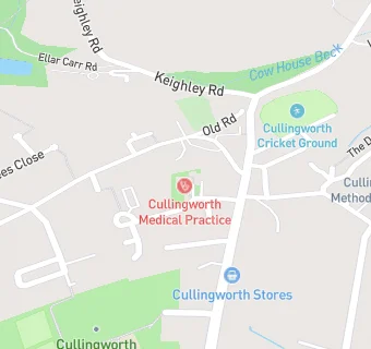 map for Cullingworth Medical Practice