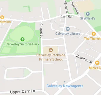 map for Calverley Parkside Primary School