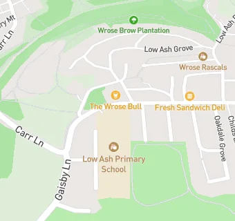 map for Low Ash Primary School