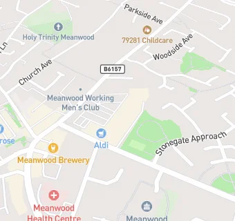 map for Aldi (Meanwood)