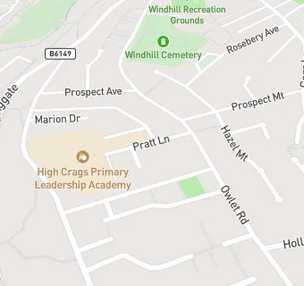 map for High Crags Primary Leadership Academy - Foodbank