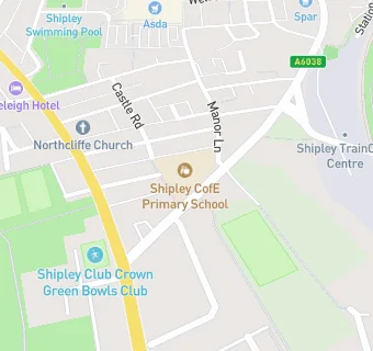 map for Shipley CofE Primary School