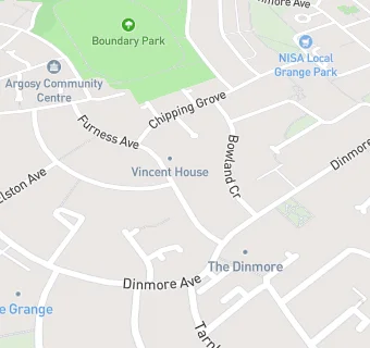 map for Vincent House