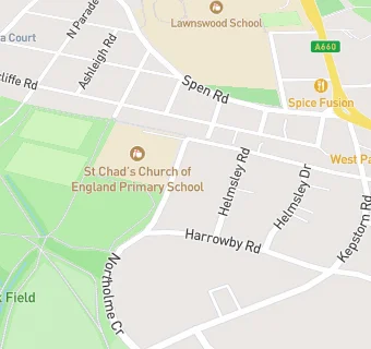 map for St Chads C Of E Primary