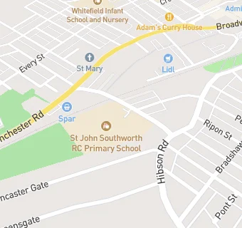 map for St John Southworth School