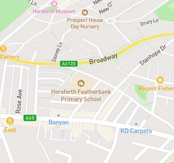 map for Horsforth Featherbank Primary School