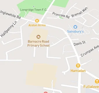 map for Barnacre Road Primary School