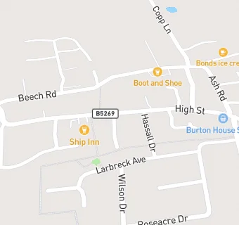 map for Burton House Stores