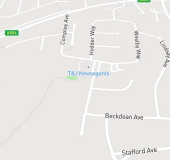 map for TSJ NEWSAGENTS