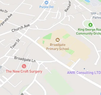 map for Broadgate Primary School