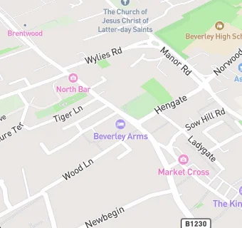 map for The Beverley Arms