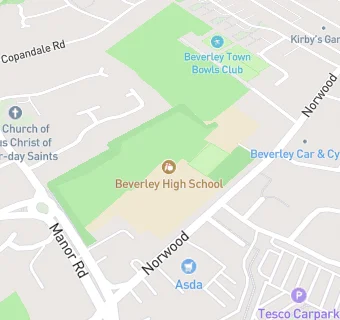 map for Beverley High School