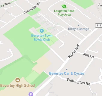 map for Beverley Town Cricket Club