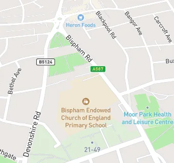 map for Bispham Endowed Church of England Primary School