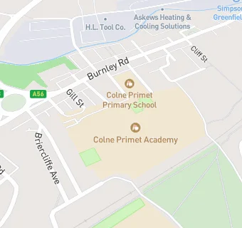 map for Colne Primet High School