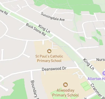 map for St Paul's Catholic Primary School, a Voluntary Academy