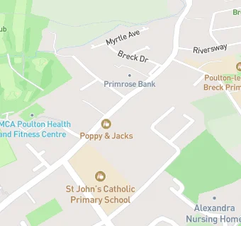 map for St John's Catholic Primary School, Poulton-le-Fylde