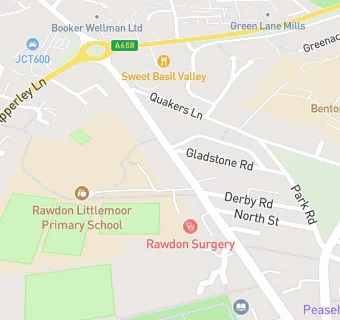 map for Aire Valley Surgery (Rawdon)