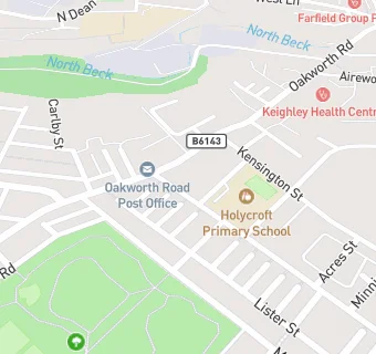 map for Aspens Services at Holycroft Primary School