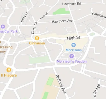 map for Guieley & Yeadon Medical Practice