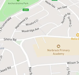 map for Norbreck Primary Academy