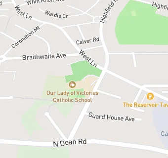 map for Our Lady of Victories Catholic School