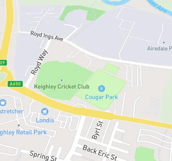 map for Keighley Cougars Kitchen