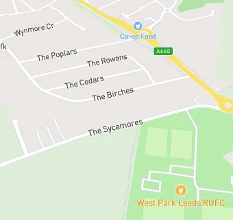 map for West Park Leeds RUFC