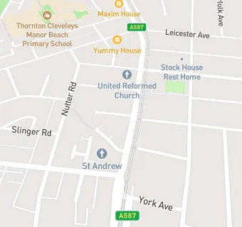 map for Cleveleys Nursing Home